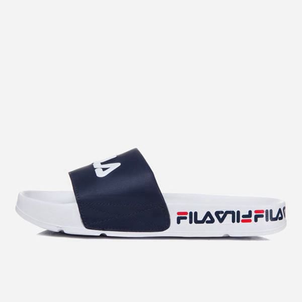 Chinelos Fila Homem Branco/Azul Marinho - Fila Drifter Tapey Tape En Portugal,ZQUP-82467